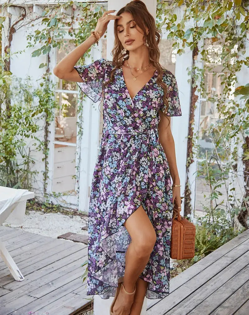 Robe Fleurie Portefeuille | Dame Fleur