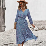 Robe Fleurie Portefeuille Fluide - Vignette | Dame Fleur