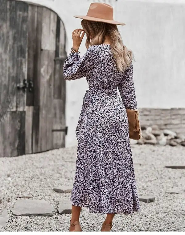 Robe Fleurie Portefeuille Fluide | Dame Fleur