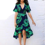 Robe Fleurie Portefeuille Tropical - Vignette | Dame Fleur