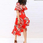 Robe Fleurie Portefeuille Tropical - Vignette | Dame Fleur