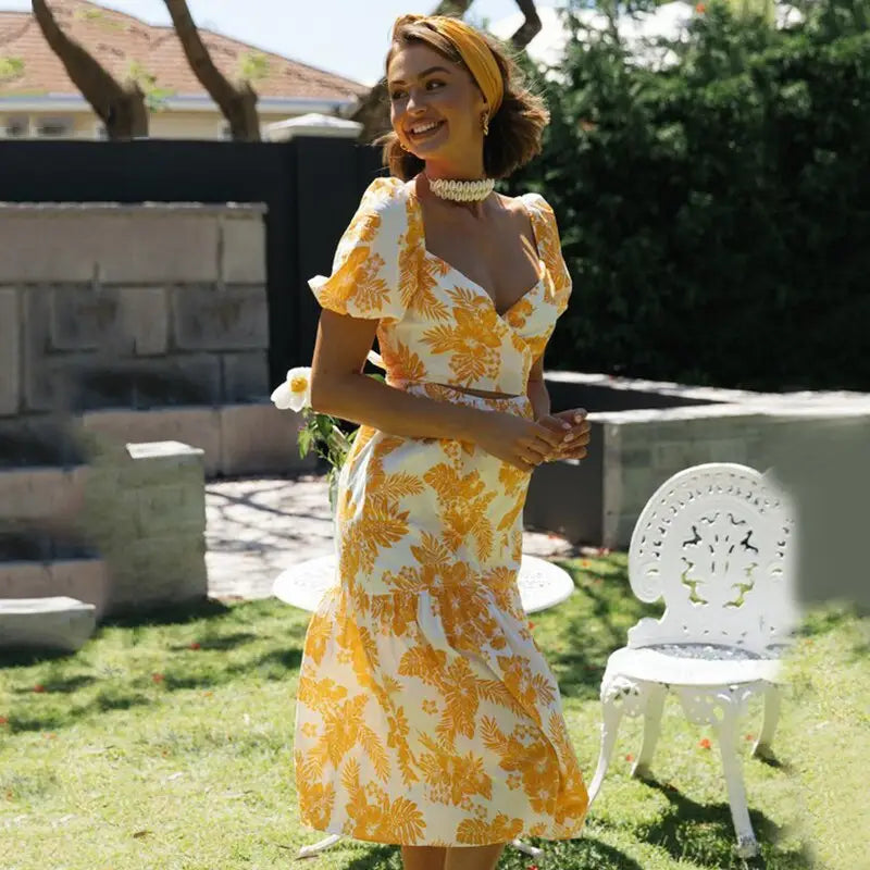 Robe Fleurie Retro | Dame Fleur