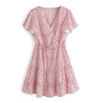 Robe Fleurie Rose Poudre - Vignette | Dame Fleur