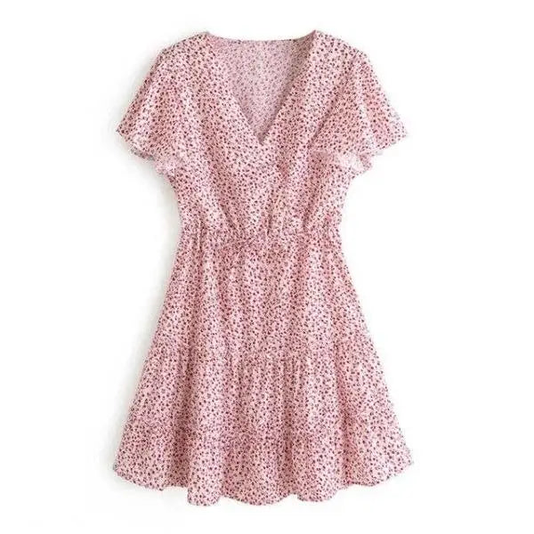 Robe Fleurie Rose Poudre | Dame Fleur