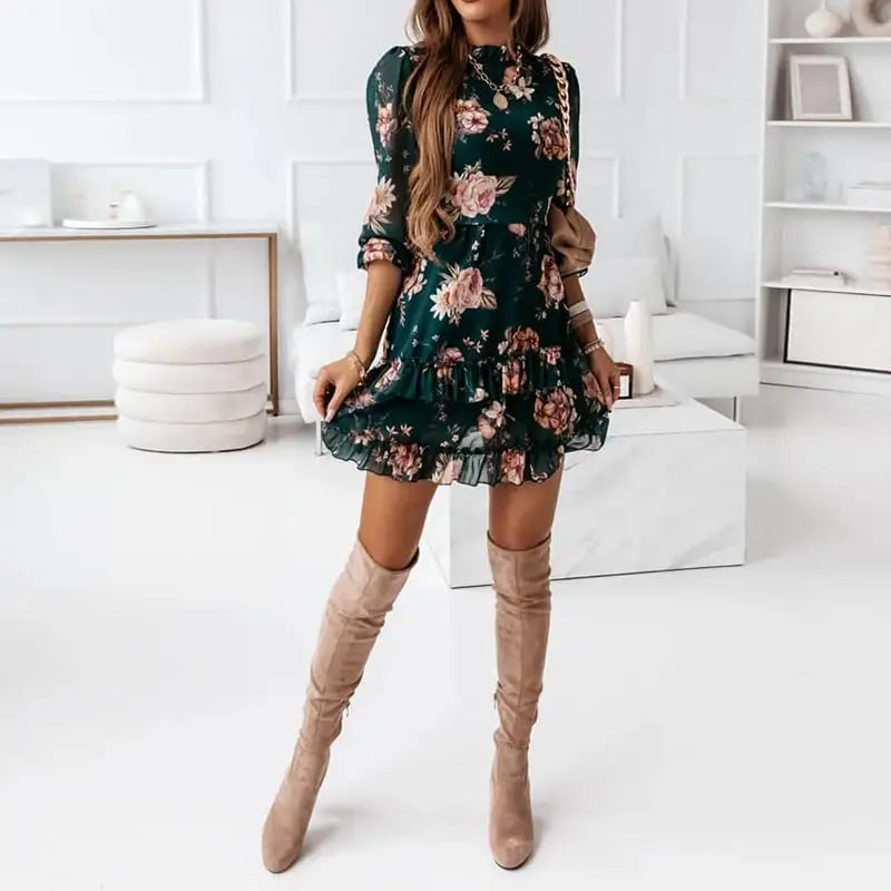 Robe Fleurie Verte | Dame Fleur