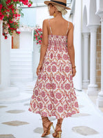 Robe Fleurie Vieux Rose - Vignette | Dame Fleur