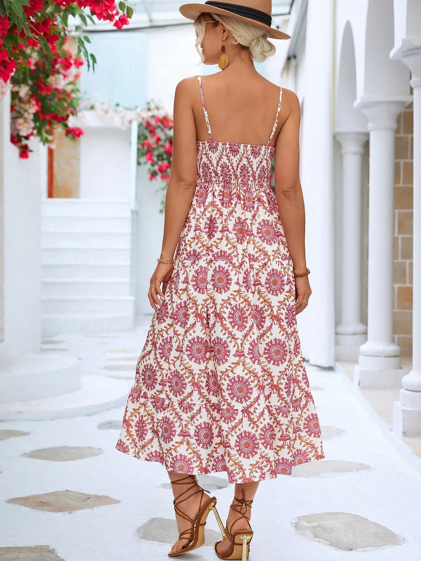 Robe Fleurie Vieux Rose | Dame Fleur