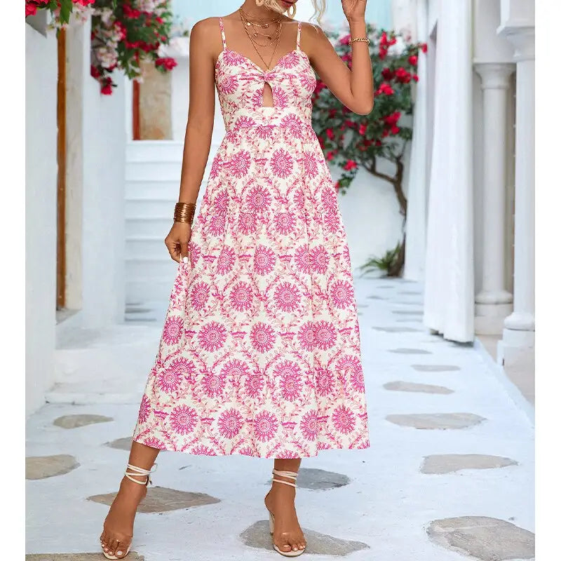 Robe Fleurie Vieux Rose | Dame Fleur