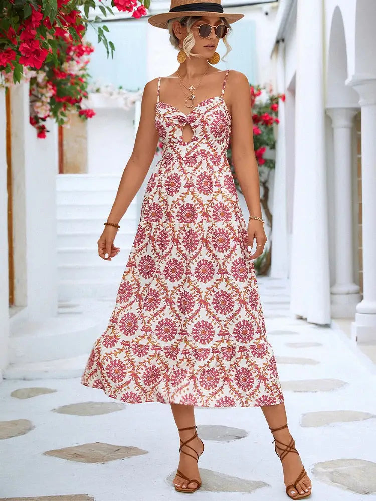 Robe Fleurie Vieux Rose | Dame Fleur