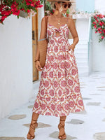 Robe Fleurie Vieux Rose - Vignette | Dame Fleur