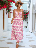 Robe Fleurie Vieux Rose - Vignette | Dame Fleur