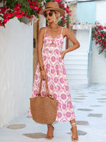 Robe Fleurie Vieux Rose - Vignette | Dame Fleur