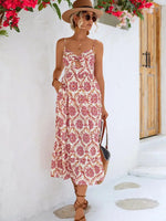 Robe Fleurie Vieux Rose - Vignette | Dame Fleur