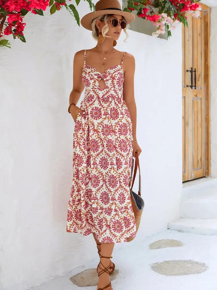 Robe Fleurie Vieux Rose | Dame Fleur