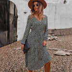 Robe Fluide Fleurie Mi-Longue - Vignette | Dame Fleur