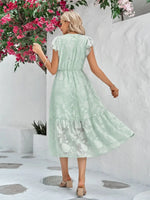 Robe Fluide Fleurs Voile - Vignette | Dame Fleur