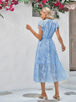 Robe Fluide Fleurs Voile - Vignette | Dame Fleur