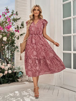 Robe Fluide Fleurs Voile - Vignette | Dame Fleur