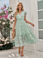 Robe Fluide Fleurs Voile - Vignette | Dame Fleur