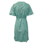 Robe Fluide Verte Fleurie - Vignette | Dame Fleur