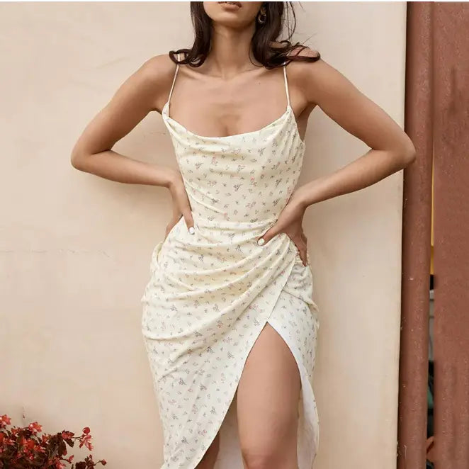 Robe Jaune Pâle Fleurie | Dame Fleur