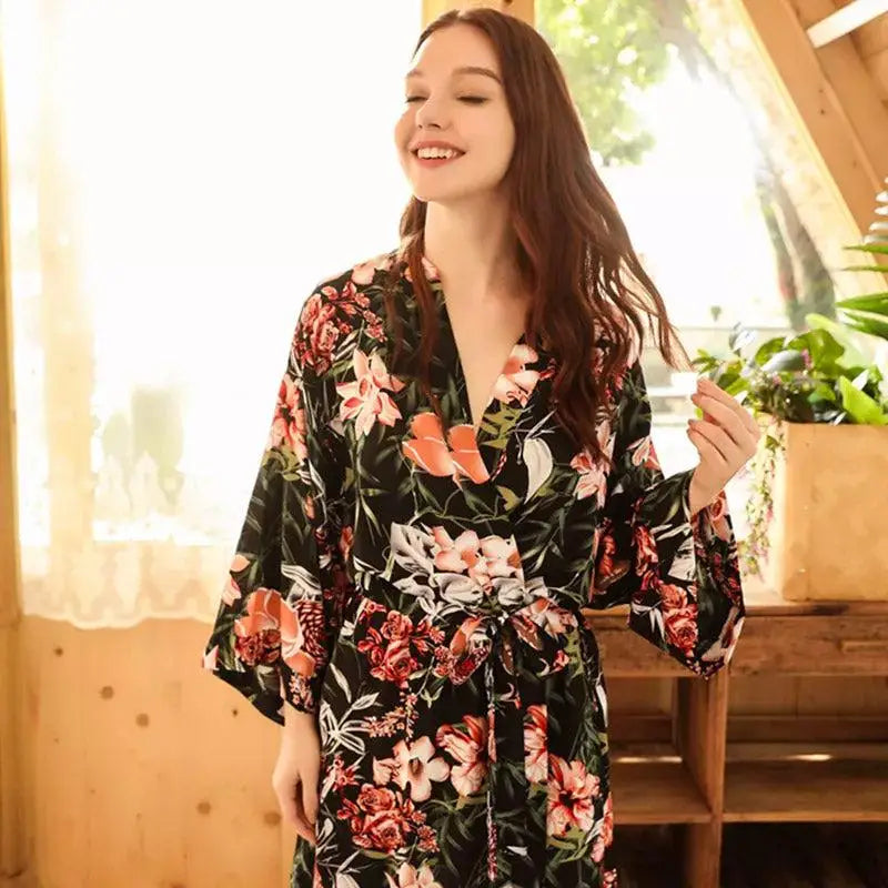 Robe Kimono Fleuri | Dame Fleur