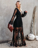 Robe Longue a Fleur Bohème - Vignette | Dame Fleur