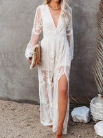 Robe Longue a Fleur Bohème - Vignette | Dame Fleur