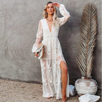 Robe Longue a Fleur Bohème - Vignette | Dame Fleur