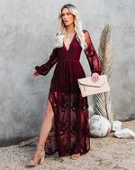 Robe Longue a Fleur Bohème - Vignette | Dame Fleur