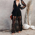 Robe Longue a Fleur Bohème - Vignette | Dame Fleur