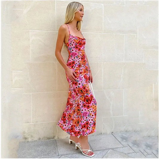 Robe Longue à Fleurs Femme | Dame Fleur
