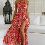 Robe Longue à Fleurs Pour Femme - Vignette | Dame Fleur