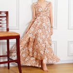 Robe Longue à Fleurs Style Boho - Vignette | Dame Fleur