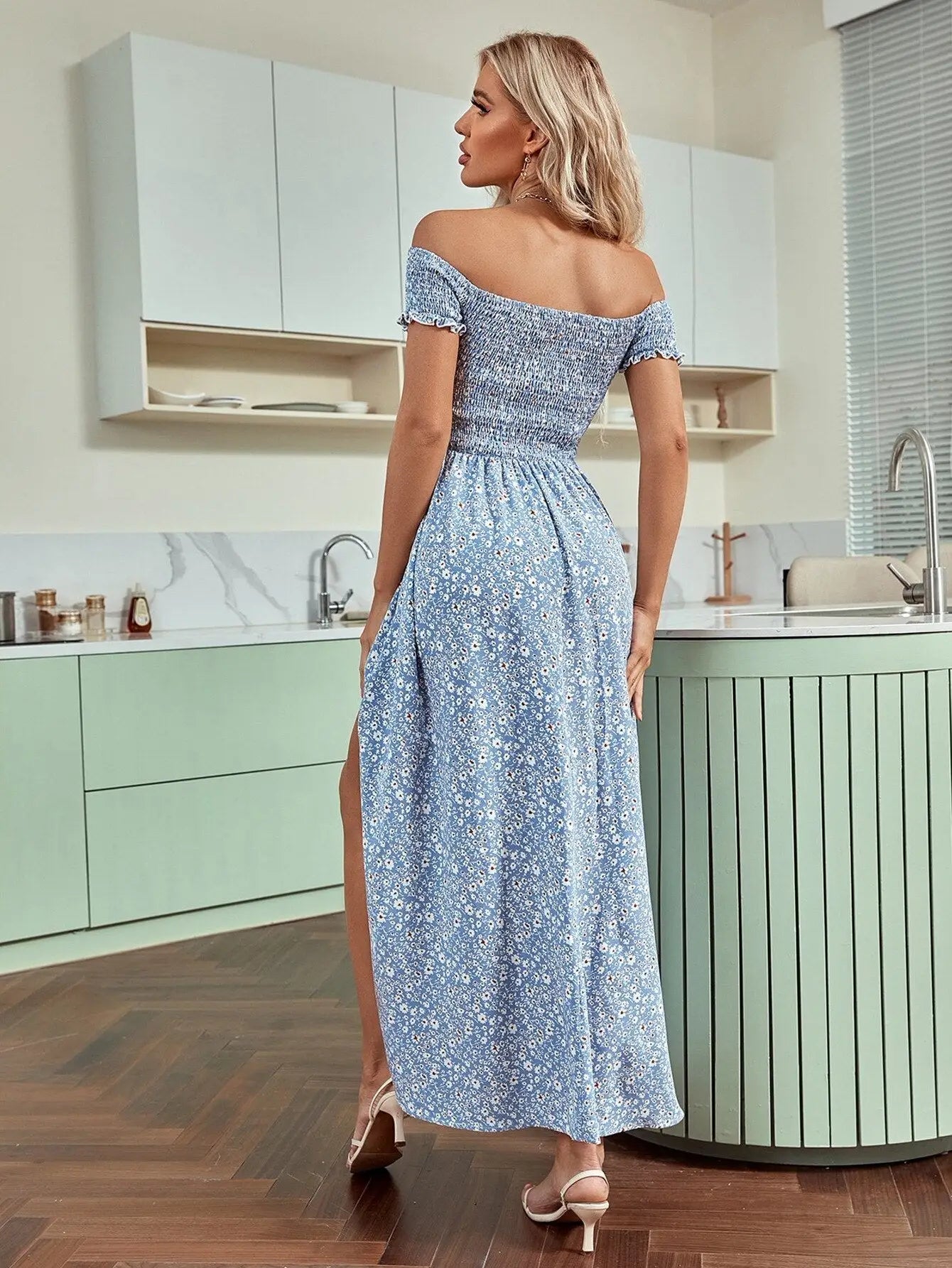 Robe Longue Ample Fleurie | Dame Fleur