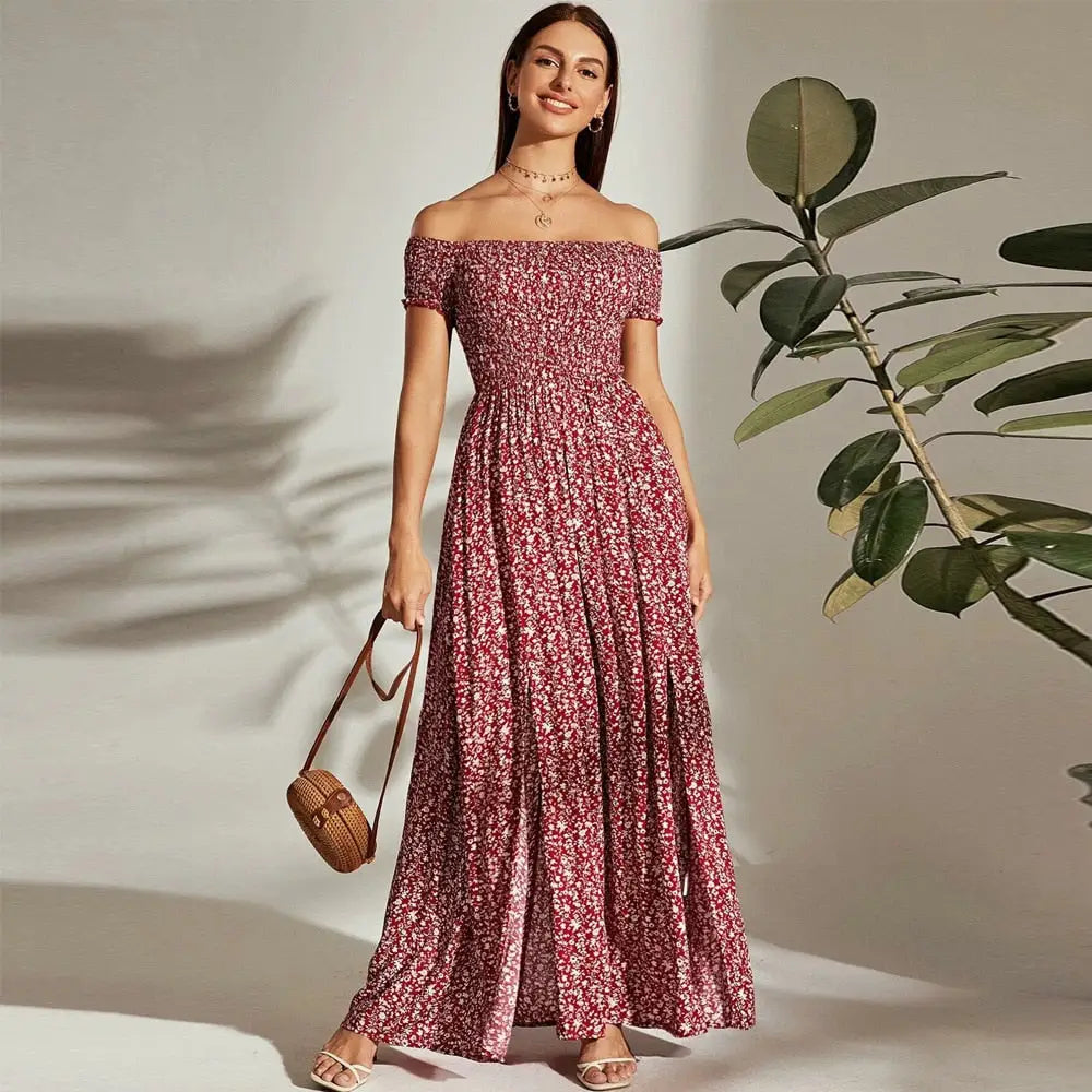 Robe Longue Ample Fleurie | Dame Fleur