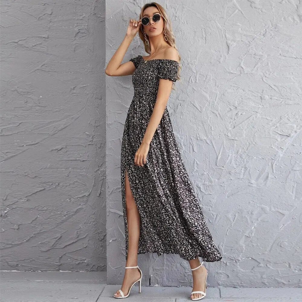 Robe Longue Ample Fleurie | Dame Fleur