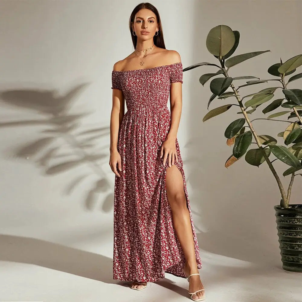 Robe Longue Ample Fleurie | Dame Fleur
