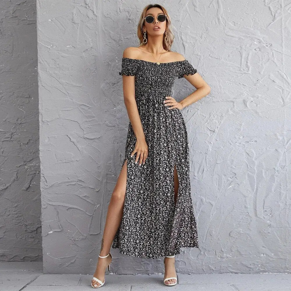 Robe Longue Ample Fleurie | Dame Fleur