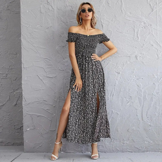 Robe Longue Ample Fleurie | Dame Fleur
