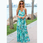 Robe Longue Bleu Ciel Fleurie - Vignette | Dame Fleur