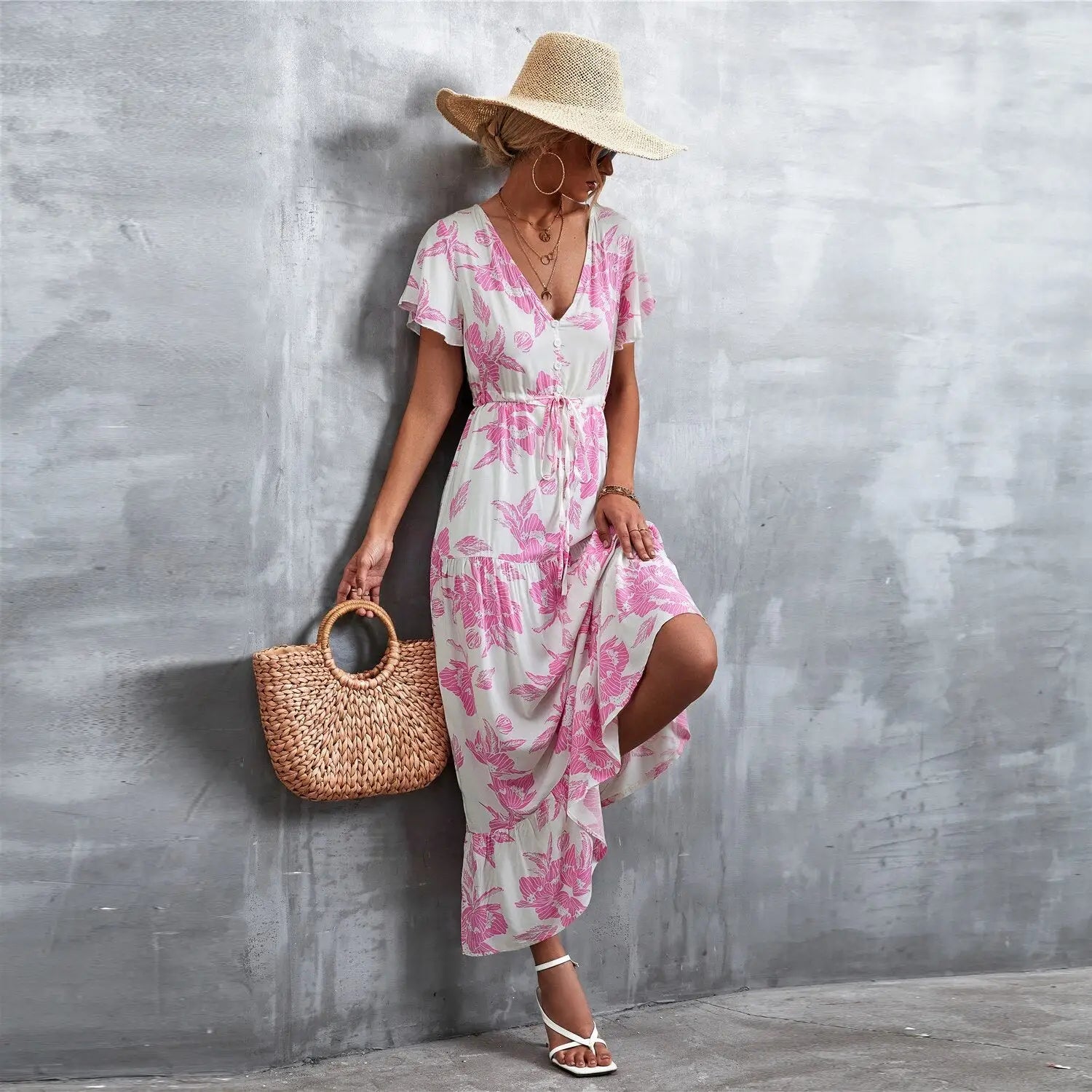 Robe Longue Champêtre Fleurie | Dame Fleur