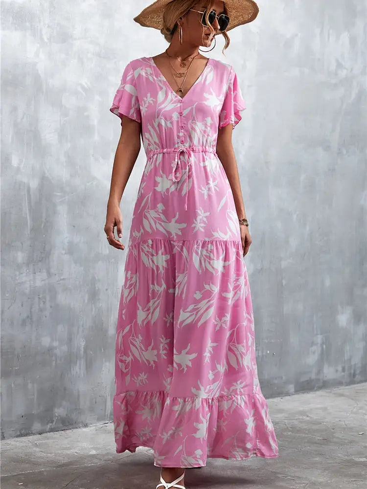 Robe Longue Champêtre Fleurie | Dame Fleur