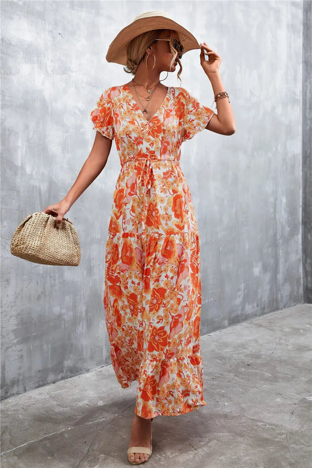 Robe Longue Champêtre Fleurie | Dame Fleur