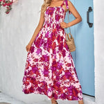 Robe Longue d'Eté à Fleurs pour Femme Boho - Vignette | Dame Fleur