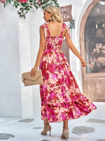 Robe Longue d'Eté à Fleurs pour Femme Boho - Vignette | Dame Fleur
