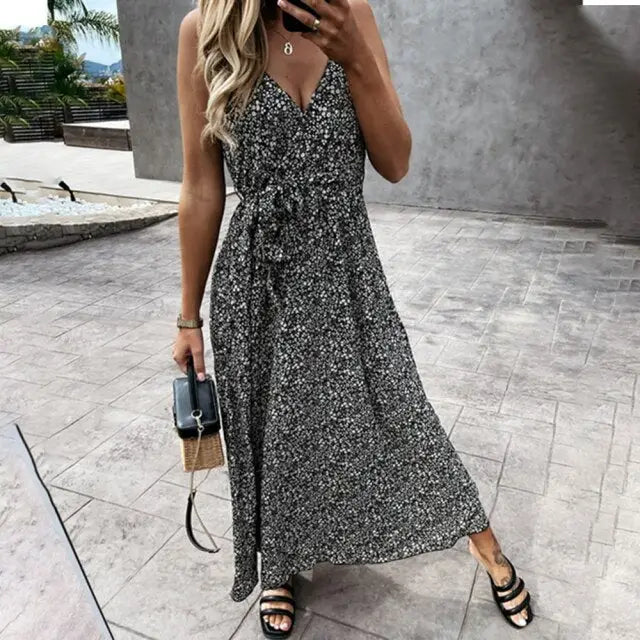 Robe Longue Eté Fleurie | Dame Fleur