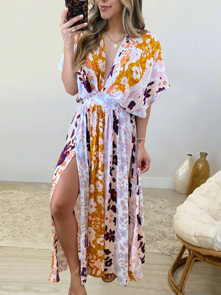 Robe Longue Eté Grande Taille | Dame Fleur
