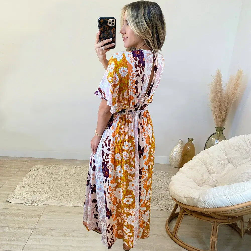 Robe Longue Eté Grande Taille | Dame Fleur