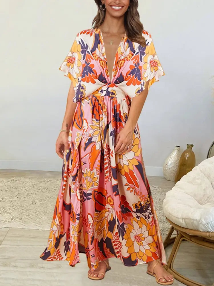 Robe Longue Eté Grande Taille | Dame Fleur